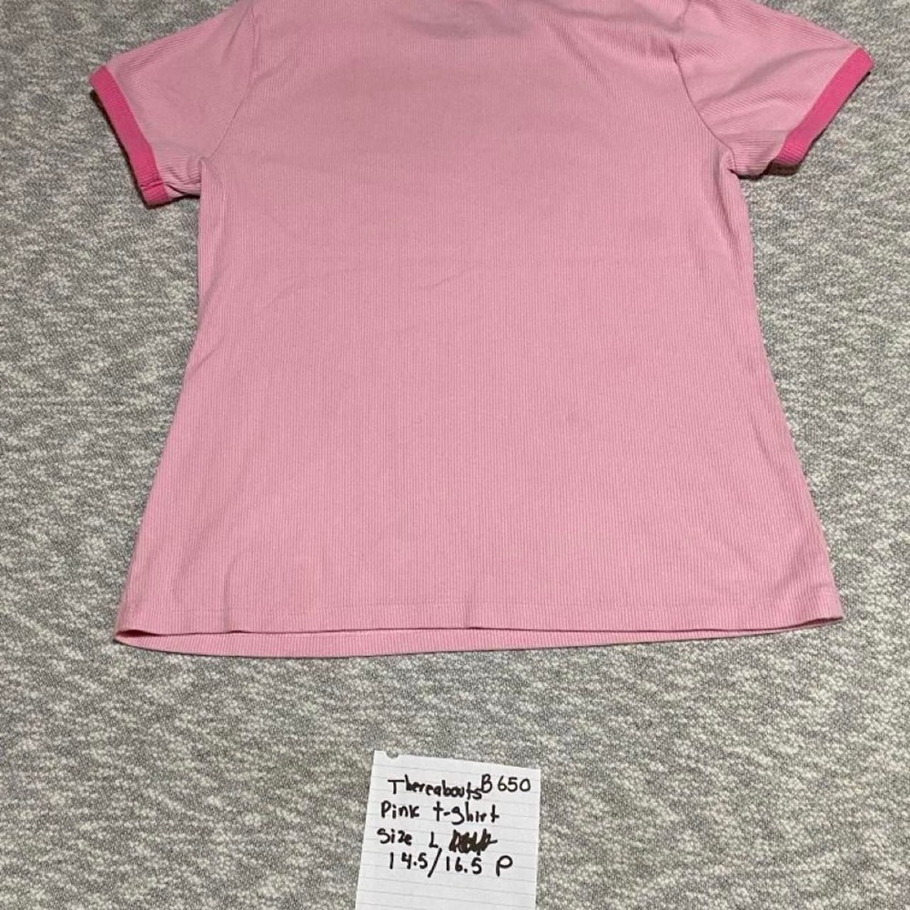 Thereabouts pink t-shirt with cherry graphic, teen size L (14.5/16.5). SKU-B650 - Picture 7 of 8